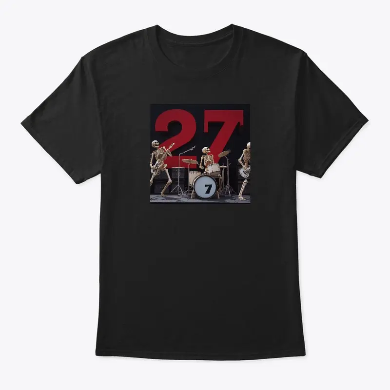 Skeleton Band 3 Black Crew T-Shirt